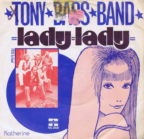 Tony Bass Band - Lady Lady Vinyl Singles Vinyl Very Good (VG) <br> Hoes Good Plus (G+)