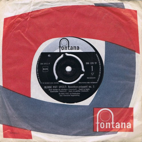 Blinde Piet - Accordeon Potpourri 1 Vinyl Singles Vinyl Goed / Hoes Generic