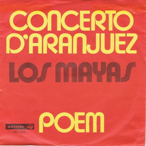 Los Mayas - Concerto D'Aranjuez Vinyl Singles Vinyl Very Good (VG) <br> Hoes Good Plus (G+)