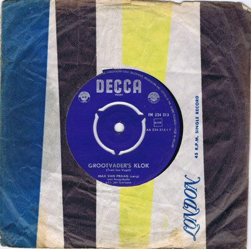 Max van Praag - Grootvader's Klok Vinyl Singles Vinyl Very Good (VG) <br> Hoes Generic