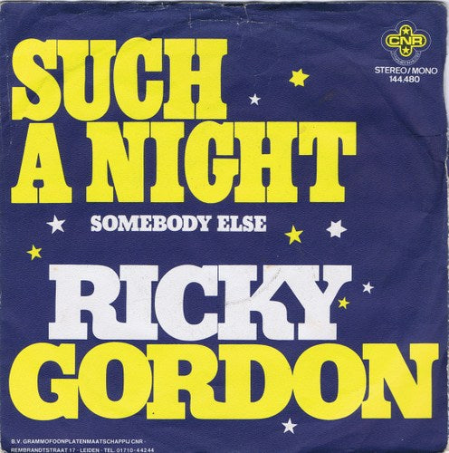 Ricky Gordon - Such A Night 28476 27550 11430 26452 11493 Vinyl Singles VINYLSINGLES.NL