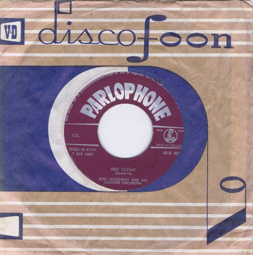 Ron Goodwin And His Concert Orchestra - Red Cloak 08993 Vinyl Singles Vinyl Zeer Goed / Hoesje Goed "VINYLSINGLES.NL"