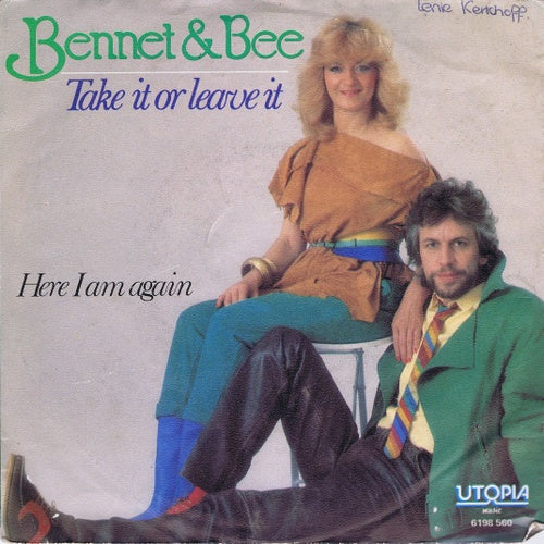 Bennet & Bee - Take It Or Leave It 27763 Vinyl Singles Vinyl Very Good (VG) <br> Hoes Good Plus (G+)