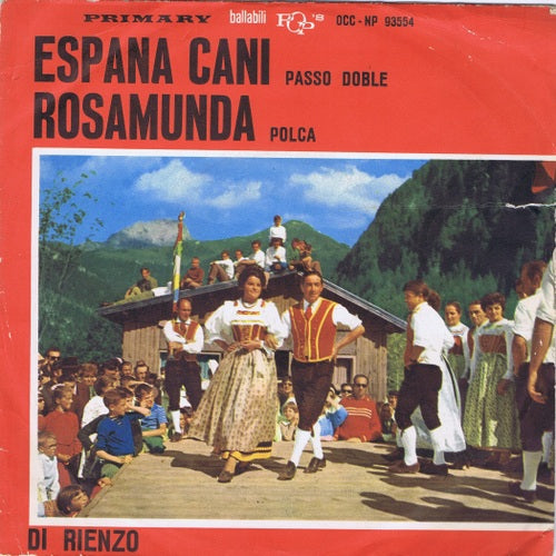 Di Rienzo - Espana Cani Vinyl Singles Vinyl Very Good (VG) <br> Hoes Good Plus (G+)