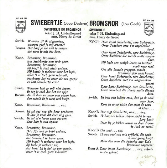Swiebertje Met De Damrakkertjes - Swiebertje 42677