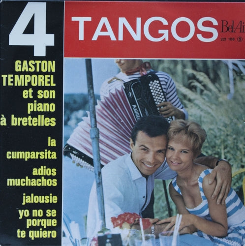 Gaston Temporel Et Son Piano À Bretelles - * Tangos Vinyl Singles Vinyl Very Good (VG) <br> Hoes Good Plus (G+)