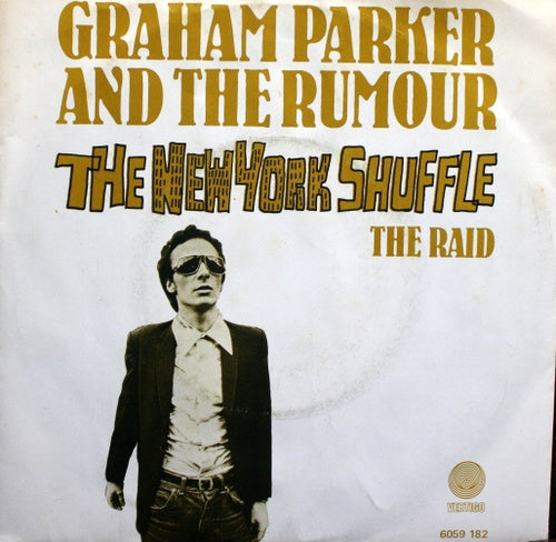 Grahm Parker - The New York Shuffle Vinyl Singles Vinyl Very Good (VG) <br> Hoes Good Plus (G+)