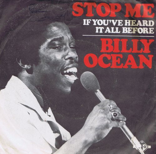 Billy Ocean - Stop Me Vinyl Singles Vinyl Very Good (VG) <br> Hoes Good Plus (G+)