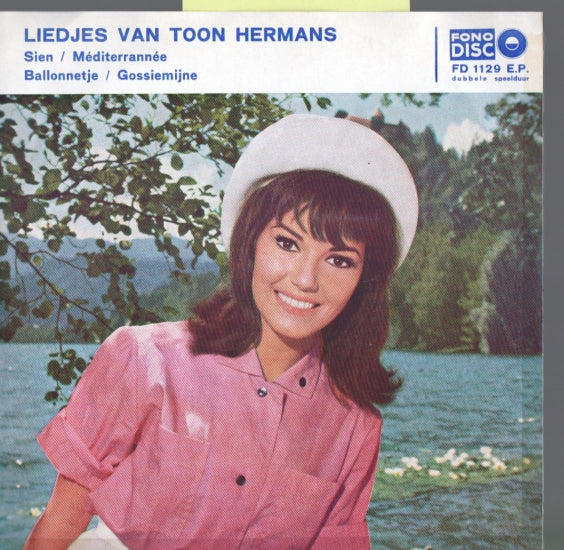 Ab Reinders - Liedjes Van Toon Hermans Vinyl Singles EP Vinyl Very Good (VG) <br> Hoes Good Plus (G+)