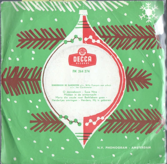 Haags Kinderkoor - Kerstliedjes No. 1 (B-Keus) Vinyl Singles Vinyl Goed / Hoes Redelijk