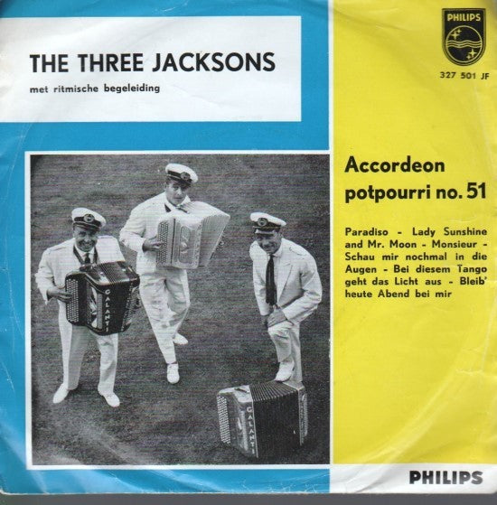 3 Jacksons - Accordeon Potpourri No. 51 Vinyl Singles Vinyl Very Good (VG) <br> Hoes Good Plus (G+)