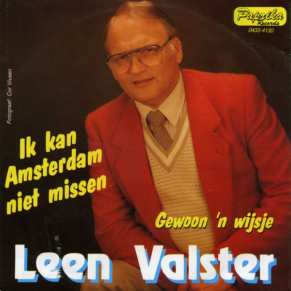 Leen Valster - Ik Kan Amsterdam Niet Missen 13096 Vinyl Singles Vinyl Very Good (VG) <br> Hoes Good Plus (G+)