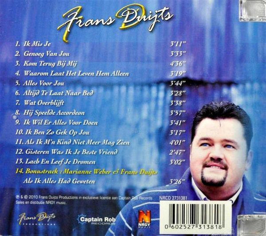Frans Duijts - Leef Je Droom (CD) Compact Disc Vinyl Zeer Goed / Hoesje Goed "VINYLSINGLES.NL"