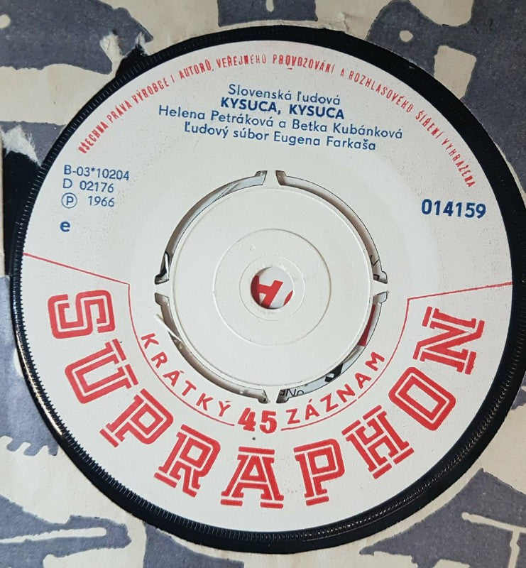 Helena Petrakova - Kysuca Kysuca (Slovensky Folklor) Vinyl Singles