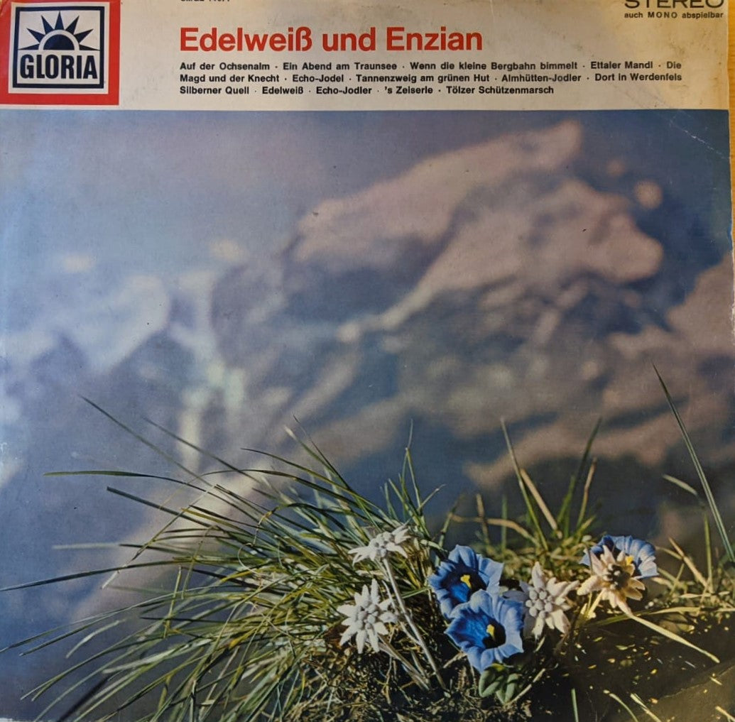 Various - Edelweiß und Enzian (LP) Vinyl LP Vinyl Very Good (VG) <br> Hoes Good Plus (G+)