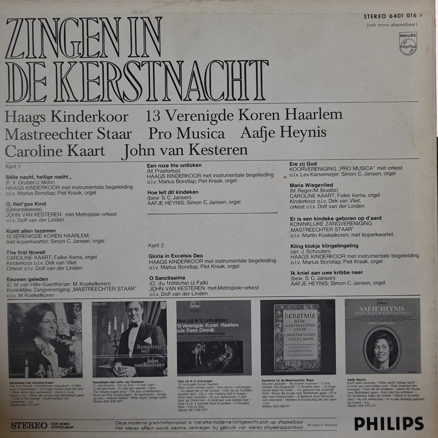 Various - Zingen in de kerstnacht (LP) Vinyl LP Vinyl Very Good (VG) <br> Hoes Good Plus (G+)