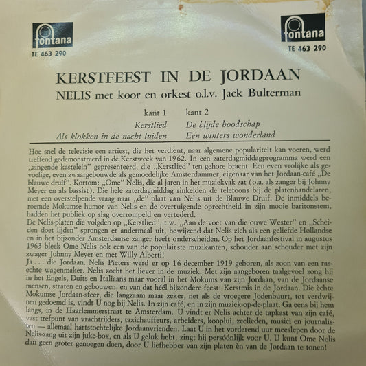 Nelis - Kerstfeest In De Jordaan Vinyl Singles EP Vinyl Zeer Goed / Hoesje Goed "VINYLSINGLES.NL"