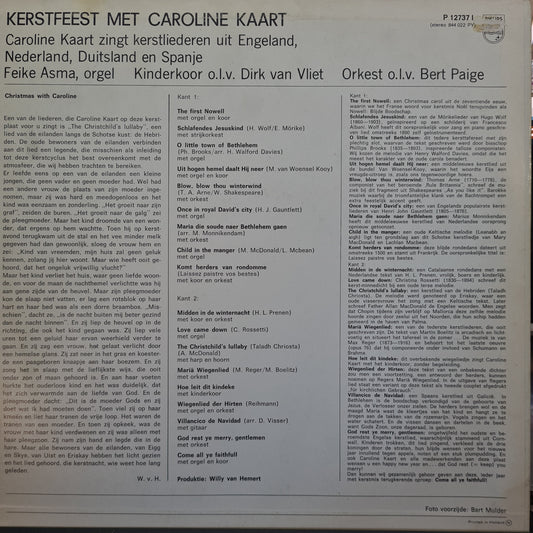 Caroline Kaart - Kerstfeest Met Caroline Kaart (LP) Vinyl LP Vinyl Zeer Goed / Hoesje Goed "VINYLSINGLES.NL"