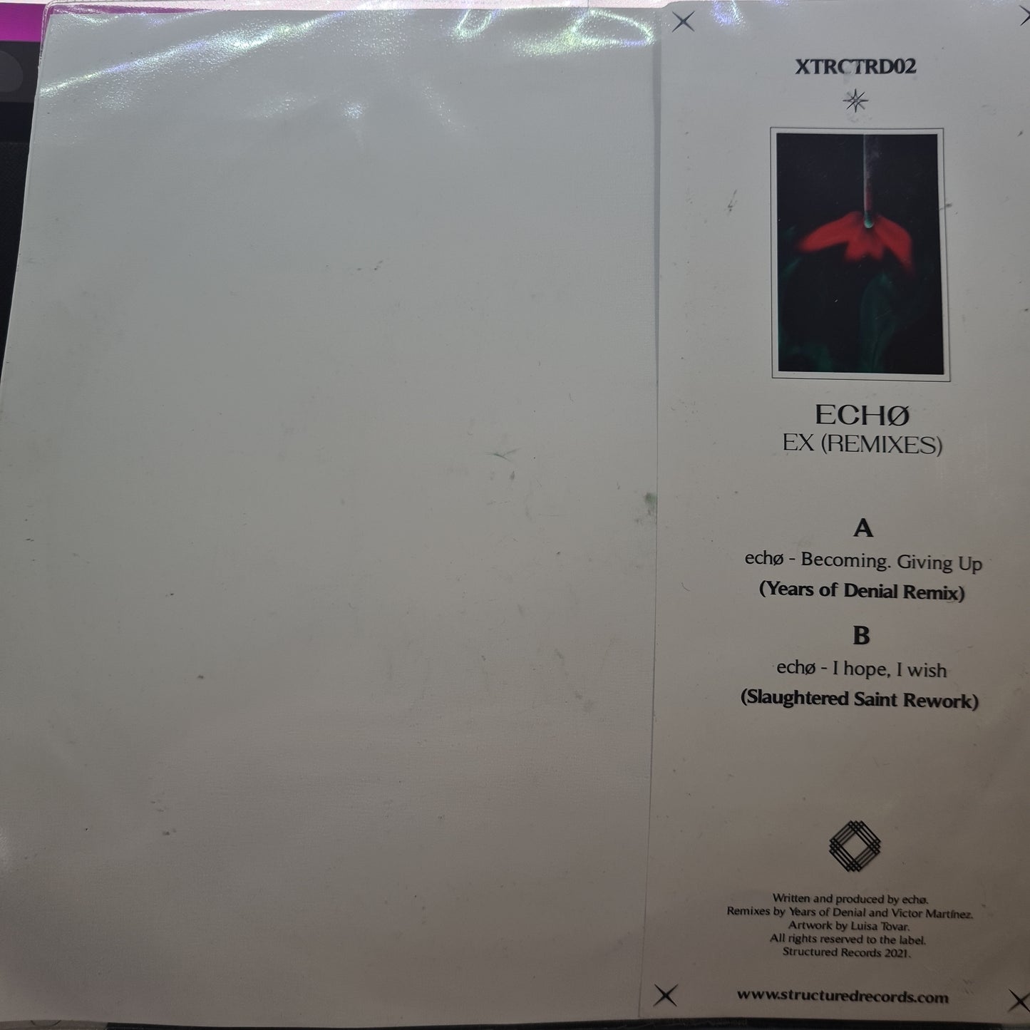 Echø - Ex Remixes (**") Vinyl LP Vinyl Very Good (VG) <br> Hoes Good Plus (G+)