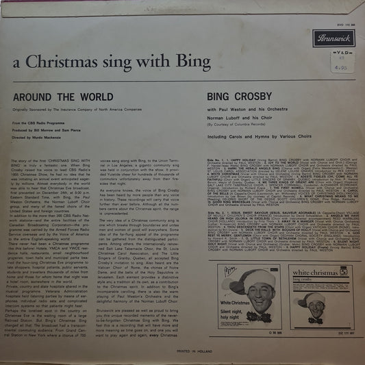 Bing Crosby , Norman Luboff Choir - A Christmas Sing With Bing - Around The World (LP)