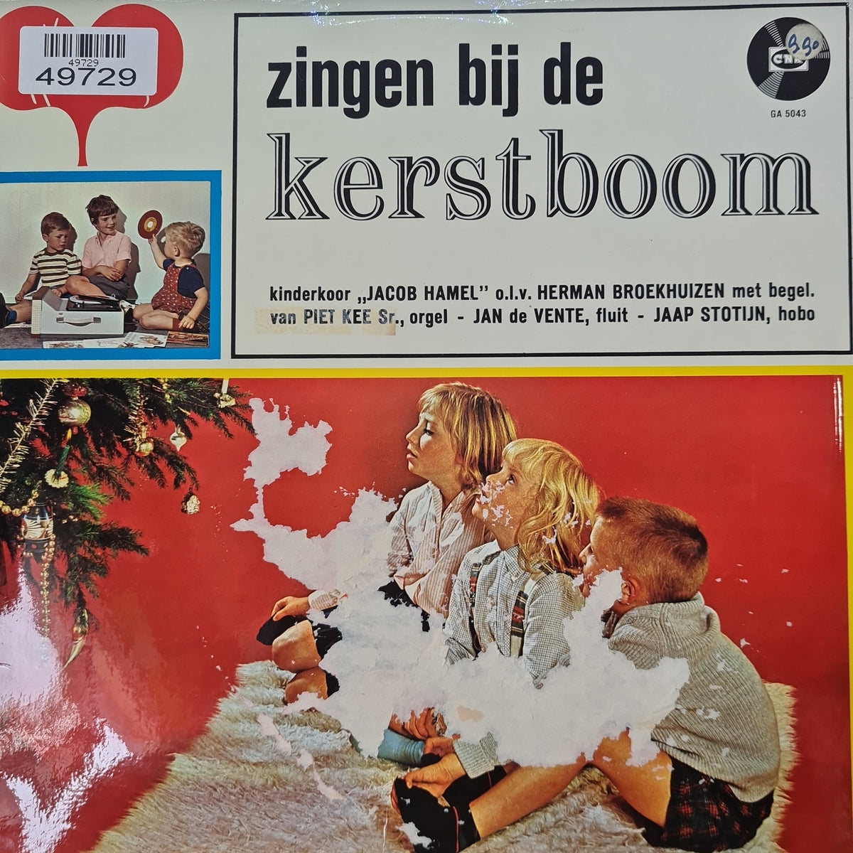 Kinderkoor Jacob Hamel - Zingen Bij De Kerstboom (LP) Vinyl LP