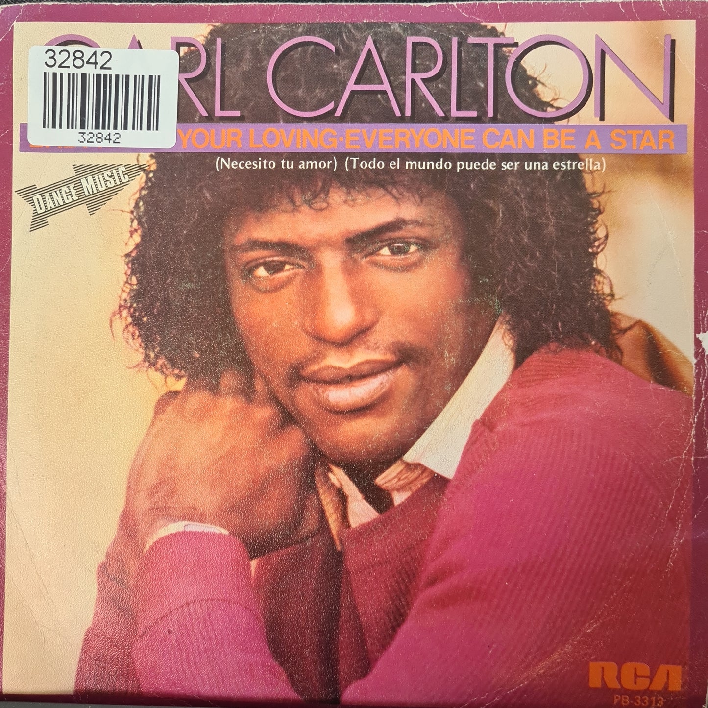 Carl Carlton - Baby I Need Your Loving Vinyl Singles Vinyl Very Good (VG) <br> Hoes Good Plus (G+)