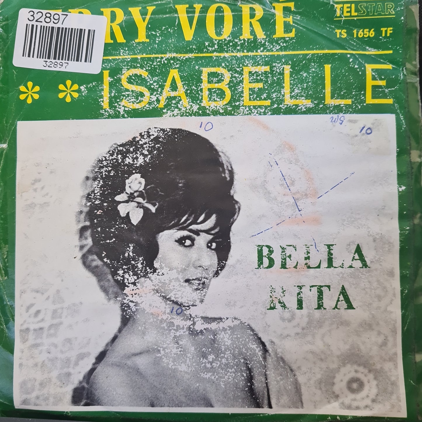 Jerry Voré - Isabelle Vinyl Singles Vinyl Very Good (VG) <br> Hoes Good Plus (G+)