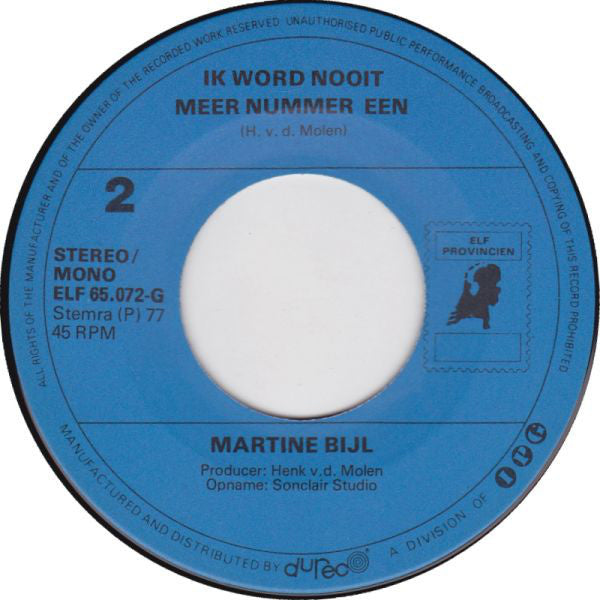 Martine Bijl - Limburgs Klaaglied 23117 Vinyl Singles Vinyl Very Good (VG) <br> Hoes Good Plus (G+)