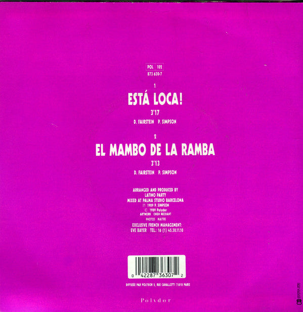 Latino Party - Esta Loca! 26978 Vinyl Singles Vinyl Very Good (VG) <br> Hoes Good Plus (G+)