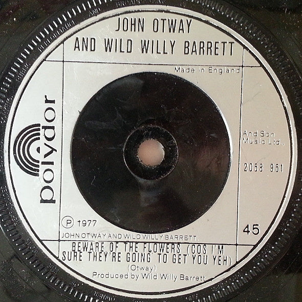 John Otway And Wild Willy Barrett - Really Free Vinyl Singles Vinyl Very Good (VG) <br> Hoes Good Plus (G+)