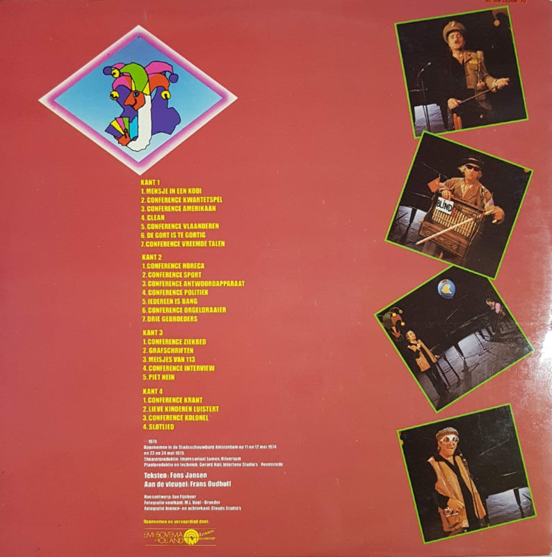 Fons Jansen - Kwartetten (LP) Vinyl LP Vinyl Very Good (VG) <br> Hoes Good Plus (G+)