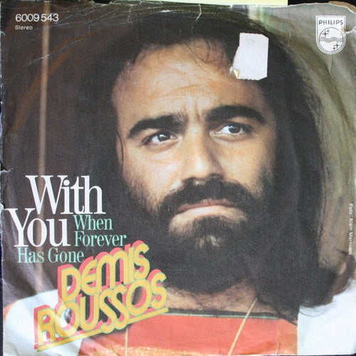 Demis Roussos - With You 19052 Vinyl Singles Vinyl Very Good (VG) <br> Hoes Good Plus (G+)