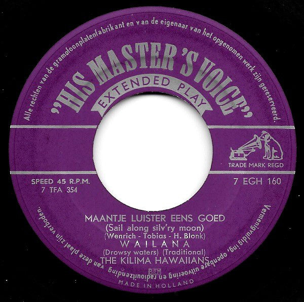 Kilima Hawaiians - Maantje Luister Eens Goed Vinyl Singles EP Vinyl Goed / Hoes Generic
