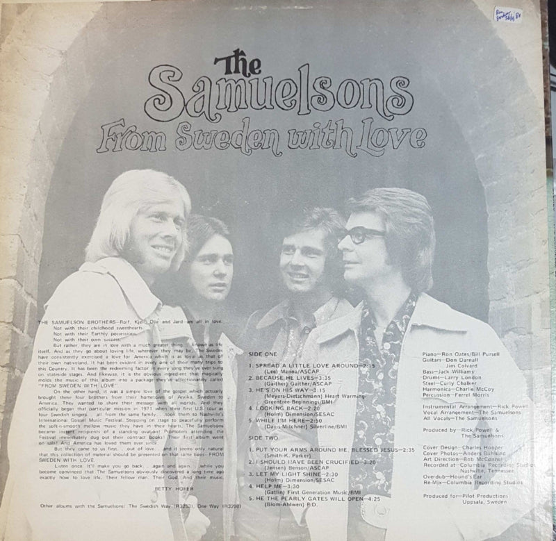 Samuelsons - From Sweden With Love (LP) Vinyl LP Vinyl Very Good (VG) <br> Hoes Good Plus (G+)