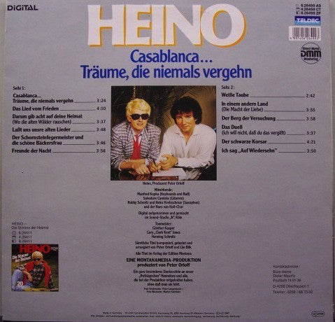 Heino - Casablanca... Träume, Die Niemals Vergehn (LP) Vinyl LP Vinyl (VG) <br> Hoes (G+)