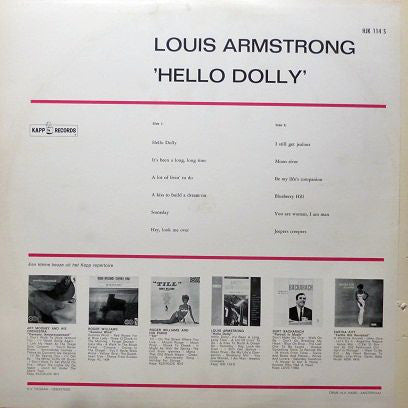 Louis Armstrong And His All-Stars - Hello Dolly (LP) Vinyl LP Vinyl Very Good (VG) <br> Hoes Good Plus (G+)