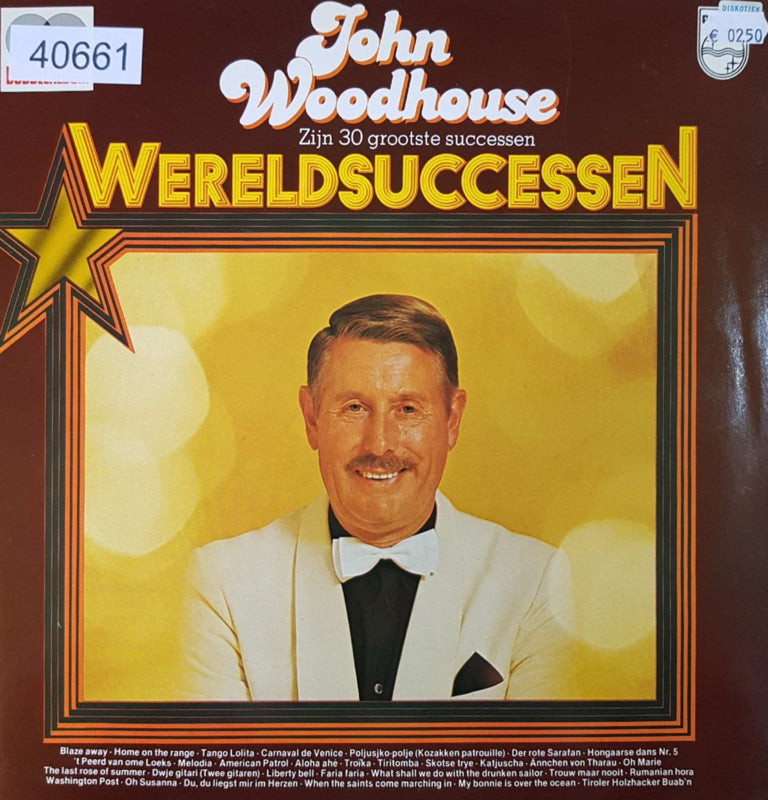 John Woodhouse - 30 Grootste Successen (LP) Vinyl LP Vinyl Very Good (VG) <br> Hoes Good Plus (G+)