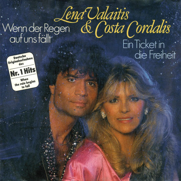 Lena Valaitis & Costa Cordalis - Wenn Der Regen Auf Uns Fällt Vinyl Singles Vinyl Very Good (VG) <br> Hoes Good Plus (G+)