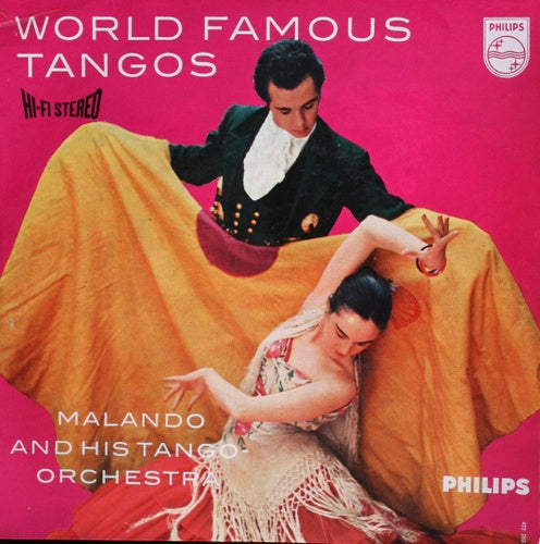 Malando And His Tango Orchestra - World Famous Tango Vinyl Singles EP Vinyl Very Good (VG) <br> Hoes Good Plus (G+)