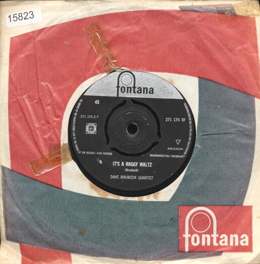 Dave Brubeck Quartet - Unsquare Dance Vinyl Singles Vinyl Very Good (VG) <br> Hoes Good Plus (G+)