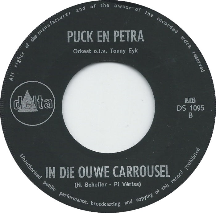 Puck En Petra - Kristal Wals Vinyl Singles Vinyl Very Good (VG) <br> Hoes Good Plus (G+)