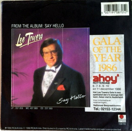 Lee Towers - Golden Lady Vinyl Singles Vinyl Very Good (VG) <br> Hoes Good Plus (G+)