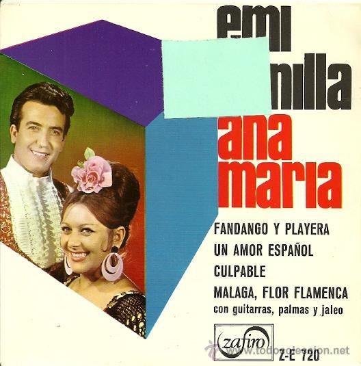 Emi Bonilla Ana Maria - Fandango Y Playera Vinyl Singles EP Vinyl Very Good (VG) <br> Hoes Good Plus (G+)