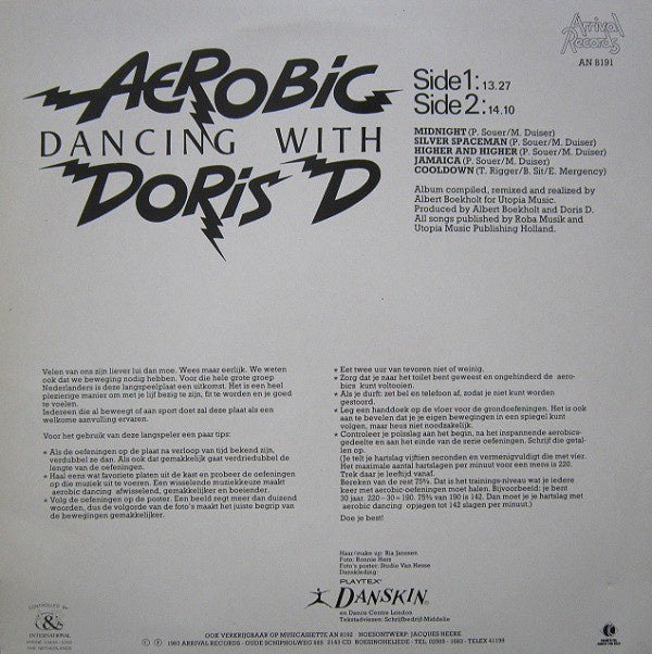 Doris D - Aerobic Dancing With Doris D (LP) Vinyl LP Vinyl Very Good (VG) <br> Hoes Good Plus (G+)