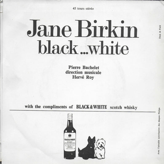 Jane Birkin - Black...White 29831 Vinyl Singles Vinyl Zeer Goed / Hoesje Goed "VINYLSINGLES.NL"