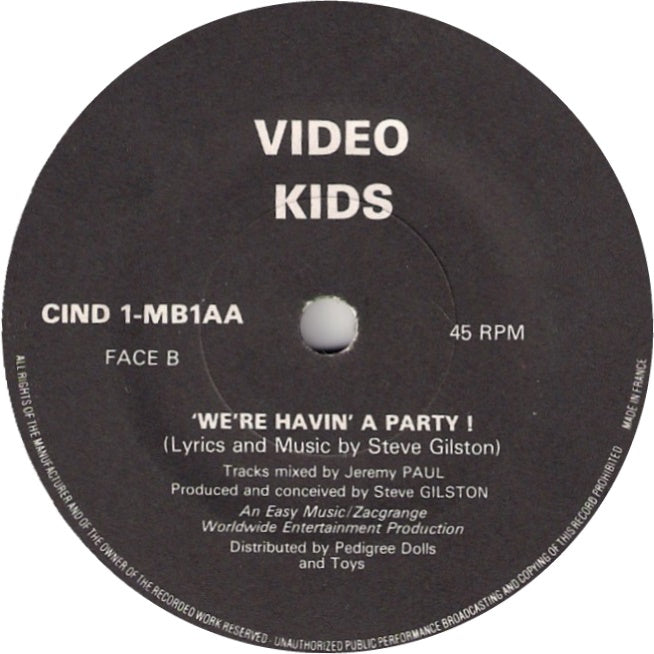 Video Kids - Everybody Boogie Vinyl Singles Vinyl Very Good (VG) <br> Hoes Good Plus (G+)