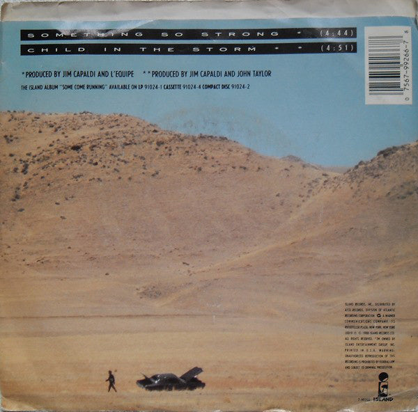 Capaldi - Something So Strong Vinyl Singles Vinyl Very Good (VG) <br> Hoes Good Plus (G+)