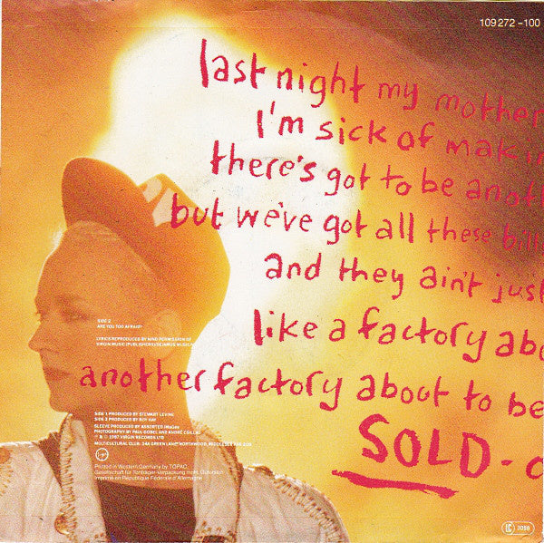 Boy George - Sold Vinyl Singles Vinyl Very Good (VG) <br> Hoes Good Plus (G+)