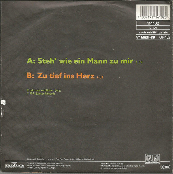 Nicole - Steh' Wie Ein Mann Zu Mir Vinyl Singles Vinyl Very Good (VG) <br> Hoes Good Plus (G+)