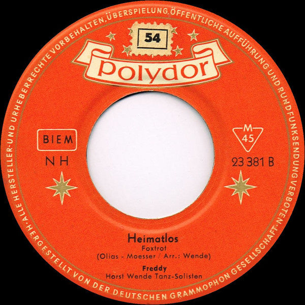 Freddy Quinn - Wer Das Vergist 21873 Vinyl Singles Vinyl Very Good (VG) <br> Hoes Generic